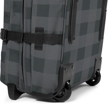 Валіза Eastpak Tranverz M 78L (67x35.5x30 см) на колесах, сіра (Checker Grey) з TSA-замком та телескопічною ручкою