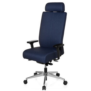 Офісне крісло / поворотне крісло PRO-TEC XXL з повною м'якою оббивкою Blue HJH OFFICE