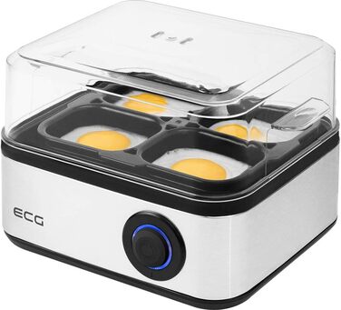 Яйцеварка електрична ECG UV 5080, 400 Вт, 8 яєць, нержавіюча сталь
