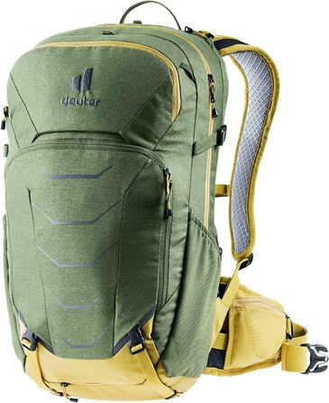 Велорюкзак Deuter Attack 20 із захистом, 20 л, хакі-куркума