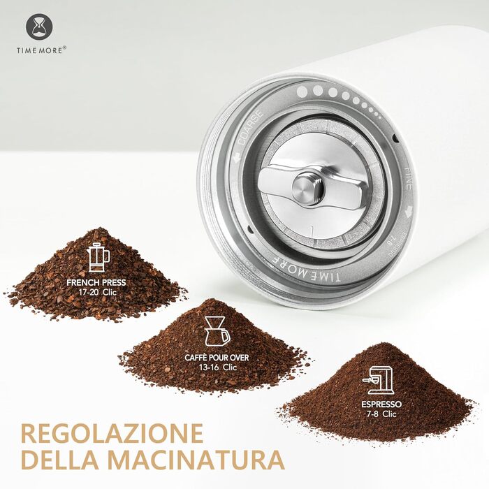 Ручна кавомолка TIMEMORE Chestnut C3S PRO з металевим корпусом для еспресо та френч-прес