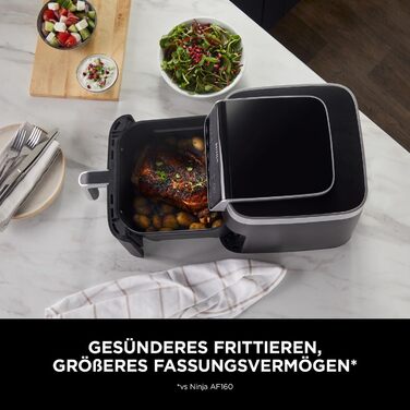 Фритюрниця Ninja Foodi FlexDrawer Dual Zone, 7-в-1, Airfryer, AF500EUCP, чорний & мідний колір