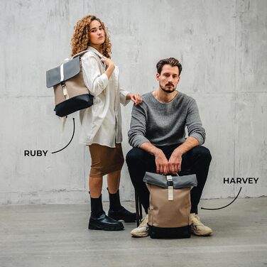 Жіночий міський рюкзак Johnny Urban Ruby, малий, водостійкий, з відділенням для ноутбука, бежевий, для університету та бізнесу