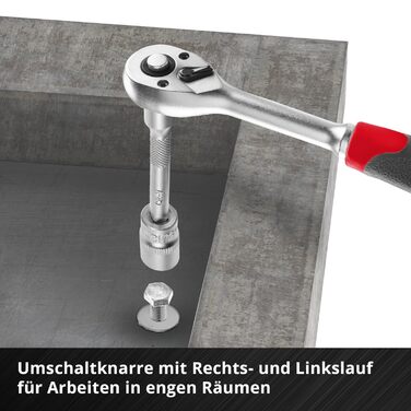 Einhell E-CASE 80: Набір інструментів в кейсі (80 предметів) для дому, майстерні, в дорозі - міцний пластиковий кейс