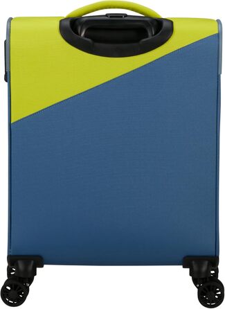 Валіза American Tourister Daring Dash Spinner S, розширювана, 55 см, 39/46 л, зелено-синя, ручна поклажа