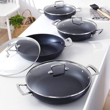 Скляна кришка Le Creuset Ø 30 см для каструль та сковород з чавуну та алюмінію, ручка з нержавіючої сталі