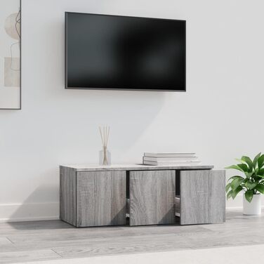 Тумба під телевізор vidaXL, сіра Sonoma, 80x34x30 см, ДСП, меблі для вітальні