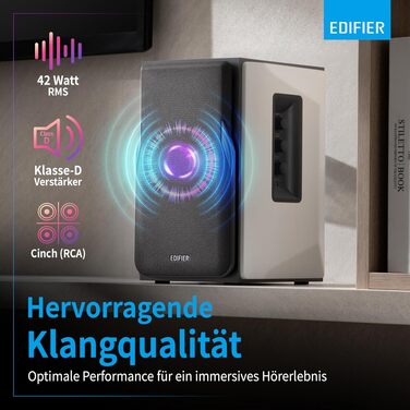 Акустична система Edifier Studio R1380DB 2.0 Bluetooth 5.1 (42 Вт) з пультом ДУ та регулятором басів/високих частот для TV, PC, смартфону