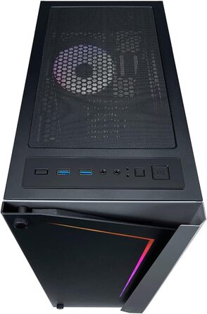 Комп'ютерний корпус AZZA Apollo 430B-DF2 чорний/сірий, загартоване скло, ATX Mid-Tower