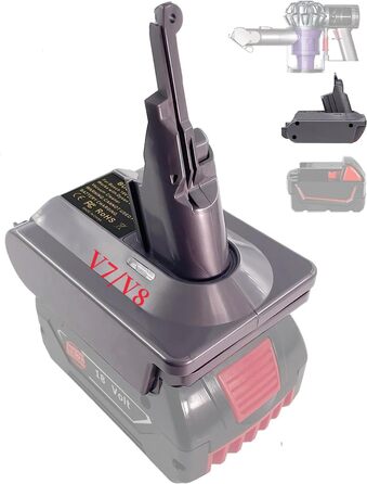 Покращений адаптер BOS18V7V8 для Bosch GBA до Dyson V7/V8, TEPULAS – перехідник для акумулятора Bosch GBA 18V для пилососів Dyson V7, V8 Absolute (не підходить для PBA)