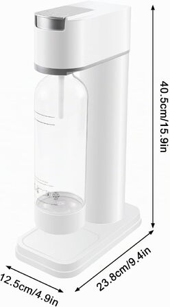 Сифон для газування води Sodastream (система Sodamaschine) з пляшкою 1 л, чорний, висота 40,5 см