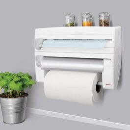 Тримач для кухонних рулонів Metaltex 4-в-1, білий, 39x10x25 см