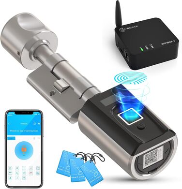 Електронний дверний замок WELOCK з відбитком пальця та WiFi, для дверей 30-70 мм, відкриття смартфоном, відбитком або карткою
