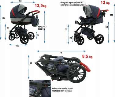 Багатофункціональний візок Karex 3в1 з автокріслом, люлькою та прогулянковою коляскою