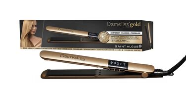 Випрямляч для волосся Demeliss Saint Algue GOLD з кераміко-турмаліновими пластинами 150-230°C для гладкого та хвилястого волосся