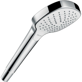 Душова лійка Hansgrohe Croma Select E з 3 режимами розпилення, антивапнястою функцією, хром/білий, 110x110 мм, 26812400