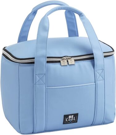 Термосумка Elegante City 10,5 л, 28x18x21 см, з широкими ручками, для пікніка, школи, подорожей, косметики, світло-блакитна