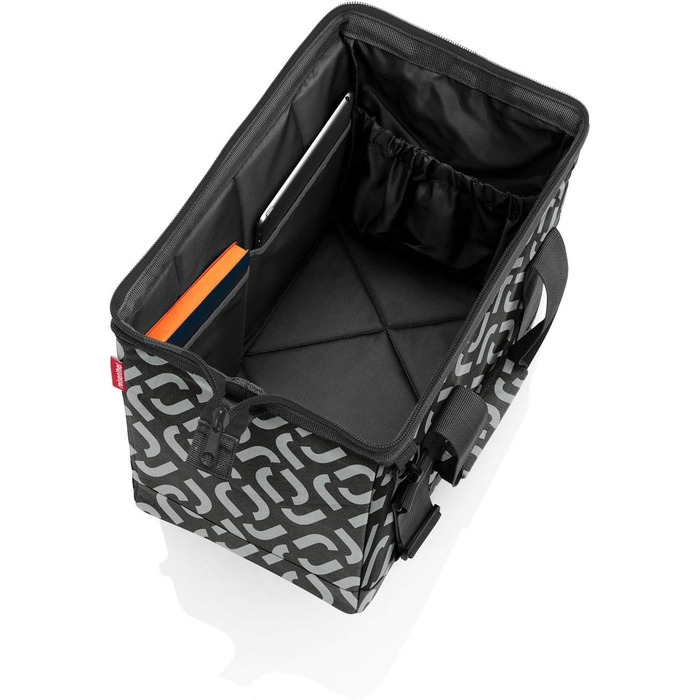 Сумка Reisenthel Allrounder M Signature Black, універсальна, чорна з квітковим принтом, середній розмір