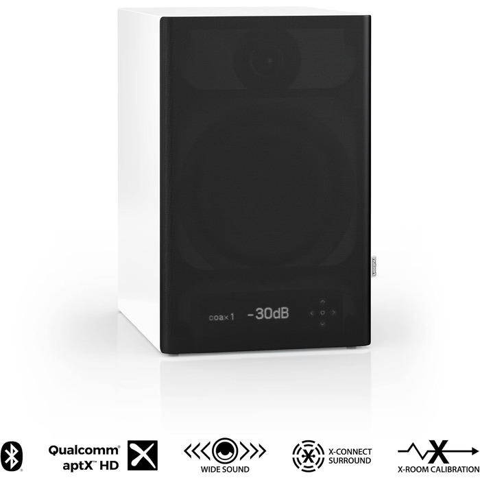 Nubert nuPro XS-4000 RC: Поличкові акустичні системи Bluetooth 2.0 (білі) - бездротові Hi-Res колонки aptX HD