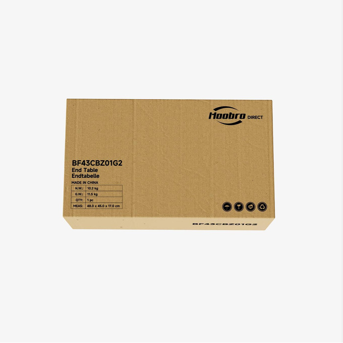 Тумба приліжкова HOOBRO з USB-зарядкою, 2 шухляди, темно-коричнева, 40x40x61 см, сучасна, для спальні та вітальні