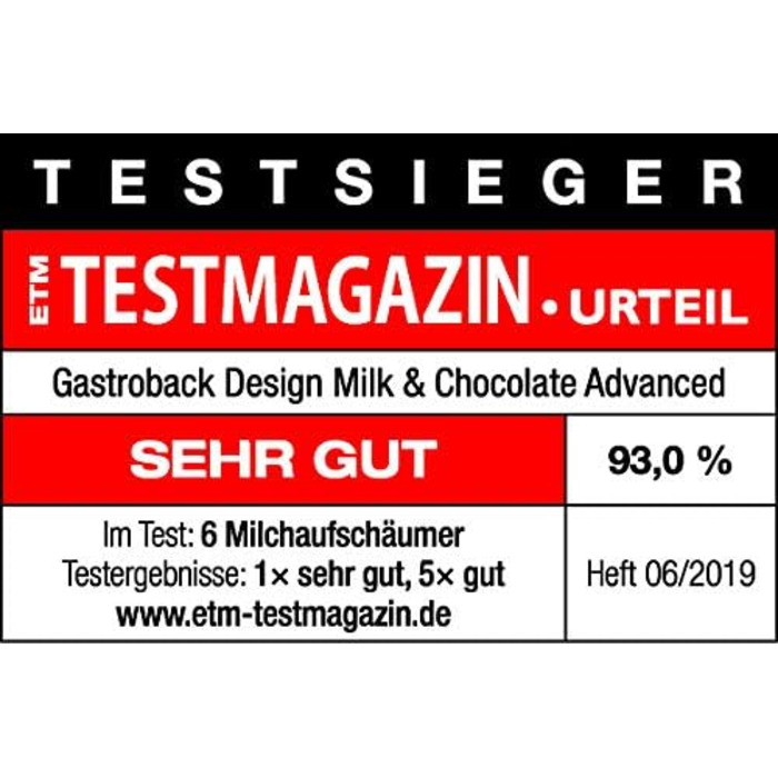 Індукційний електричний спінювач молока GASTROBACK Design Milk and Chocolate Advanced 650 Вт, 1 л, для гарячого шоколаду, чорний/сріблястий