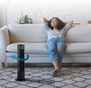 Вентилятор підлоговий Cecotec EnergySilence 790 Skyline 50W 76см з таймером, чорний