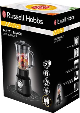 Ручний міксер Russell Hobbs 24672-56, матовий чорний (5 швидкостей + турборежим, вінчики та гаки для тіста, кнопка викидання насадок)