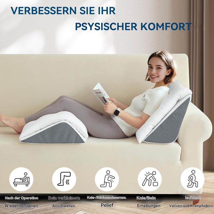 Подушка Shinnwa Memory Foam для ніг та колін з ефектом пам'яті: підтримка під час сну та відновлення після операцій