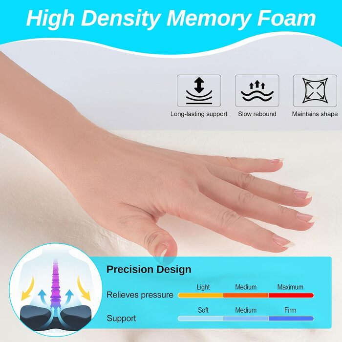 Подушка для спини та сидіння з Memory Foam L-подібна, з підтримкою попереку, для офісного крісла, темно-зелена - зняття болю в спині та куприку