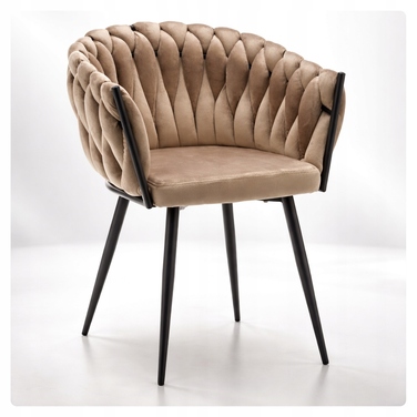 Стілець Polomeble, велюр, бежевий, 1 шт.