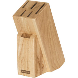 Блок для ножів і ножиць Tescoma, дерев'яний, бежевий, 16x8x21 см