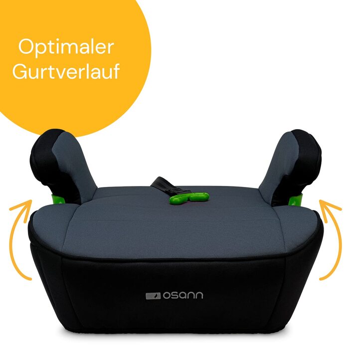 Дитяче автокрісло Osann Junior Isofix Gurtfix i-Size, бустер для дітей 126-150 см, чорний