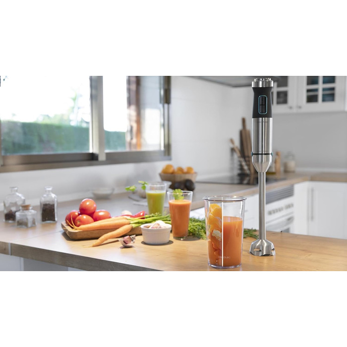 Блендер Cecotec Stabmixer Power TitanBlack 1500 XL Cream: 1500 Вт, технологія CrossBlades, титанове покриття, XL-ніжка, захист від бризок, 2 насадки
