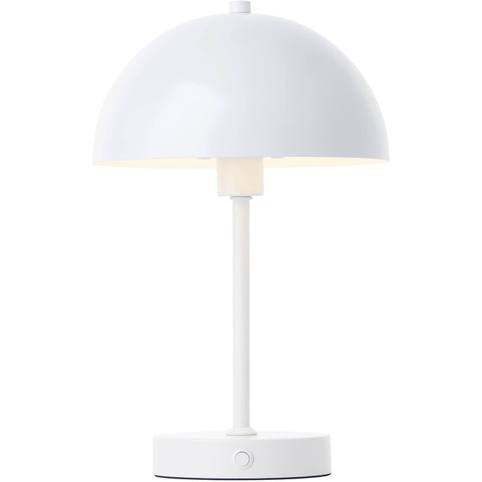mokebo LED настільна лампа бездротова, акумуляторна, димована, USB-C, вінтажна квіткова лампа-гриб, нічник з білого металу з батареєю, тепле біле світло