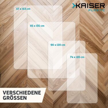 Захисна килимок для офісного крісла Kaiser plastic® | 115 x 135 см | для захисту твердих підлог
