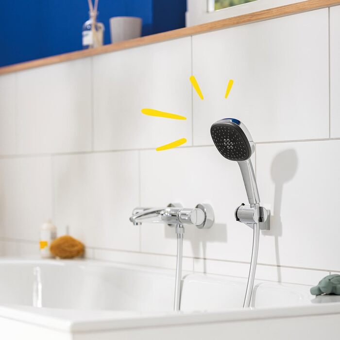 Набір душової лійки та шлангу Grohe Vitalio 110, хром, 1,5м, 14 л/хв, 2 струмені