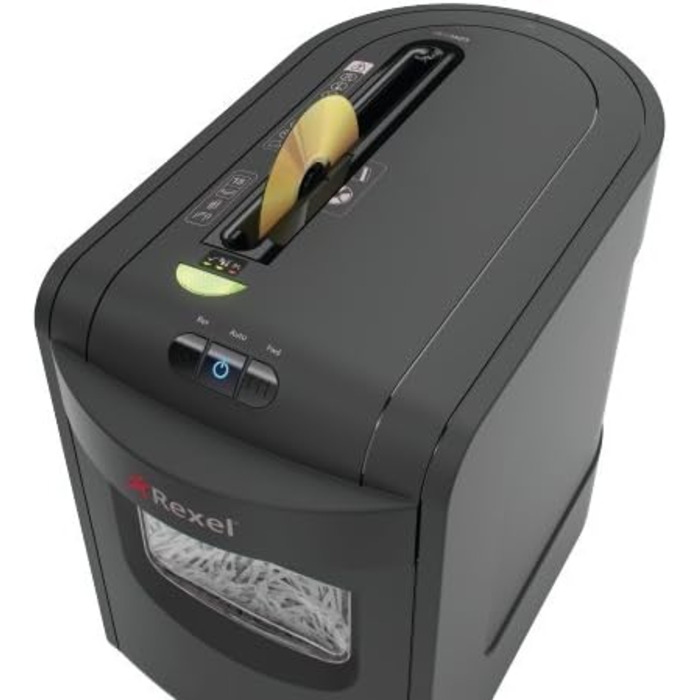 Шредер Rexel REM820 для документів, мікроріз, ручний привід, 23 л, чорний