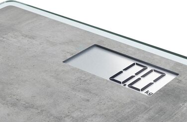 Електронна вага Soehnle Style Sense Compact 300 Concrete, LCD-дисплей, ультратонкий дизайн, максимальна вага 180 кг, бетон
