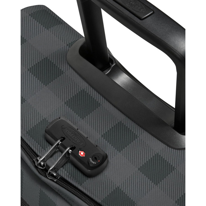 Валіза Eastpak Tranverz M 78L (67x35.5x30 см) на колесах, сіра (Checker Grey) з TSA-замком та телескопічною ручкою