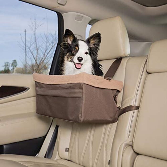 Автокрісло для собак PetSafe Happy Ride, сидіння-підставка для авто, пікапів і SUV, для домашніх тварин до 8 кг, розмір S, коричневе