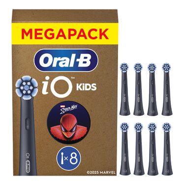 Смінні насадки для електричної зубної щітки Oral-B iO Ultimative Reinigung для дітей, Spiderman, чорний колір, 8 шт.