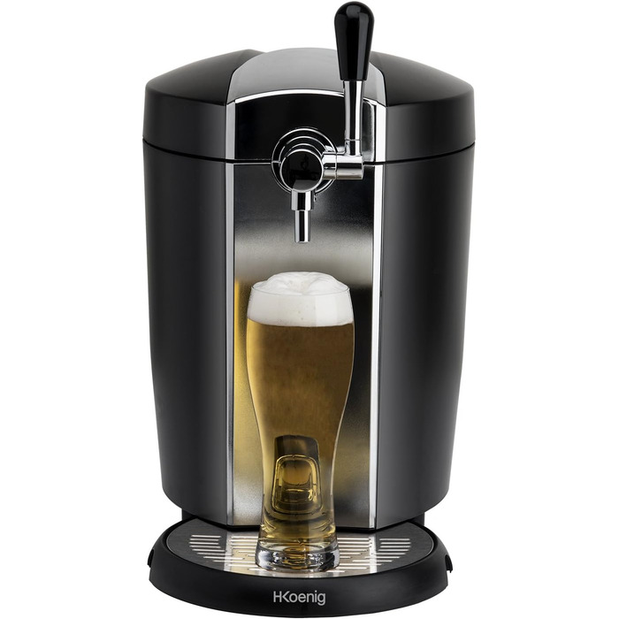 H.Koenig Bierzapfanlage BW1778: Система для пива з нержавіючої сталі, інтегрована охолодження 4°C, сумісна з 5л кегами, професійне використання
