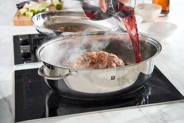 Жаровня з кришкою Zwilling Plus овальна 8,5 л 38х25 см сталь