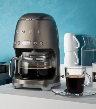 Кавоварка крапельна Smeg DCF02NBEU Navy Blue 12 чашок з автостартом та регулюванням міцності