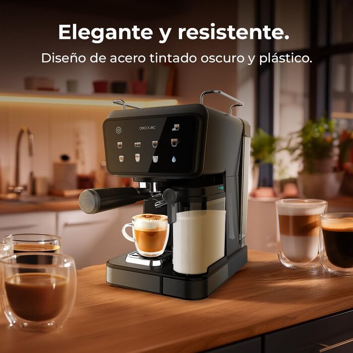 Еспресо-машина Cecotec Power Espresso 20: еспресо, капучино, холодний кавовий напій, 20 Bar, професійна якість для дому. Touch ColdBrew Latte