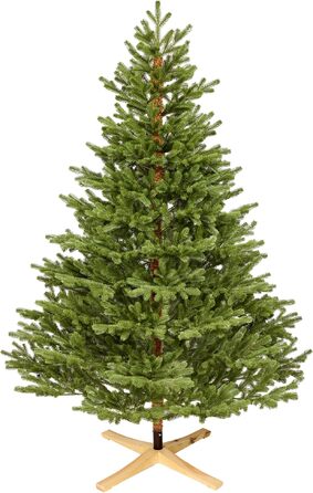 Штучна ялинка TreesHouse Scandinavian Spruce 180 см, реалістична зелена хвоя, підставка з FSC-дерева