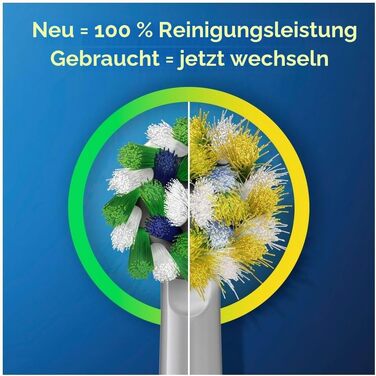 Смінні насадки для електричної зубної щітки Oral-B CrossAction, 12 шт, для комплексного очищення ротової порожнини з CleanMaximiser, білий колір