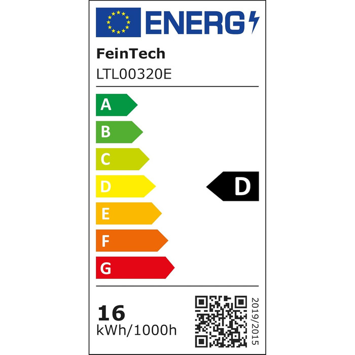 FeinTech LTL00320E Велика LED настільна лампа 80 см, димована, з прищіпкою, біло-срібляста