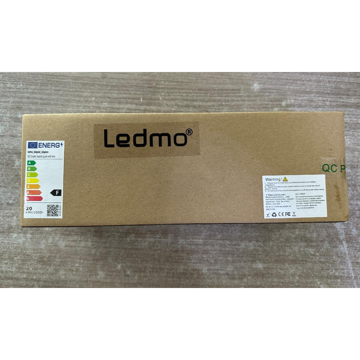 LEDMO LED настінний світильник 30W для внутрішніх і зовнішніх робіт, регульований світловий потік, тепле біле світло 3000K, IP65, чорний