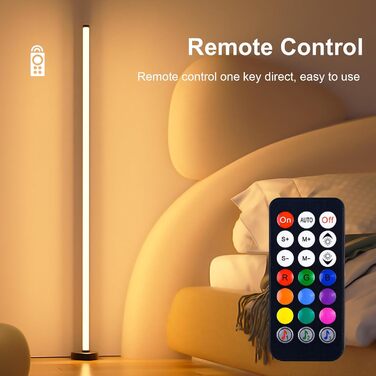 MIWATT LED торшер RGBWW з керуванням через додаток і пульт, музичний синхронізатор, регулювання яскравості та швидкості, для ресторану, кафе, магазину, коридору, подвір'я, саду